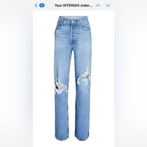 BRAND NEW 
RE/DONE
90s High-rise Loose Straight-leg Jeans